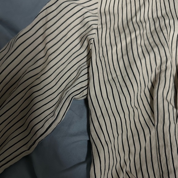 Women's Blouse - Business Casual - ZARA - Cream - Black - Button down - Stripes - Picture 9 of 10